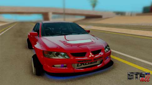 Mitsubishi Lancer EVO IIV для GTA San Andreas - вид спереди