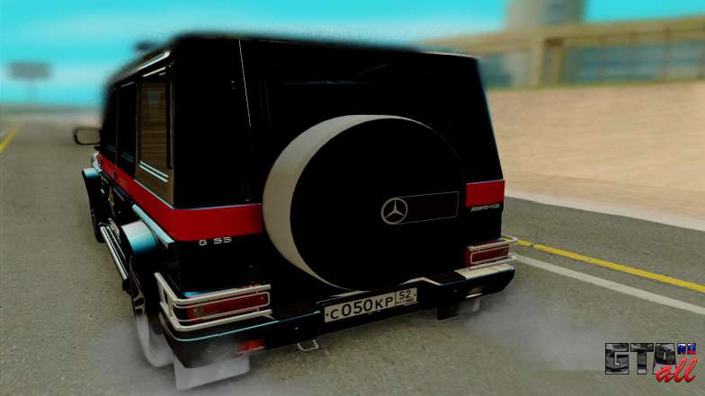 Mercedes Benz G55 AMG для GTA San Andreas - вид сзади