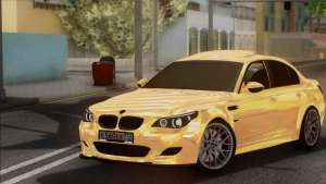 BMW M5 GOLD для GTA San Andreas - вид спереди