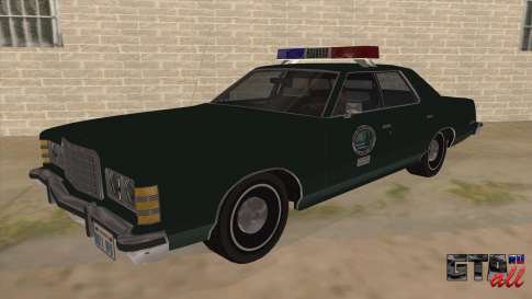 1975 Ford LTD Custom 500 DNREC для GTA San Andreas - вид спереди