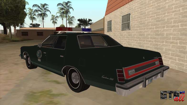 1975 Ford LTD Custom 500 DNREC для GTA San Andreas - вид сзади