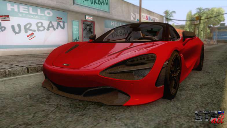 McLaren 720S 2017 v1 для GTA San Andreas - вид спереди