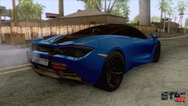 McLaren 720S 2017 v2 для GTA San Andreas - вид сзади