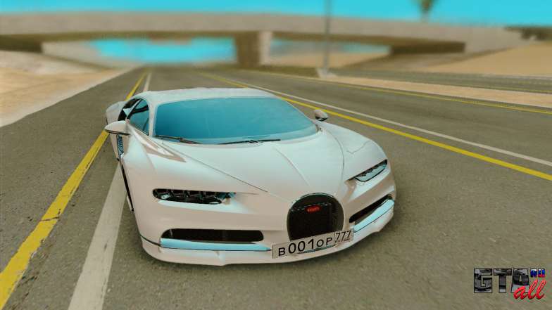 Bugatti Chiron для GTA San Andreas - вид спереди