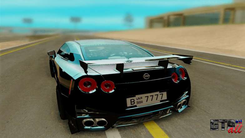 Nissan GTR Nismo для GTA San Andreas - вид сзади