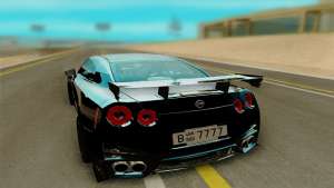 Nissan GTR Nismo для GTA San Andreas - вид сзади