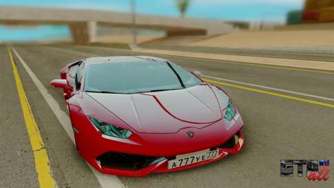 Lamborghini Huracan для GTA San Andreas - вид спереди