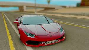 Lamborghini Huracan для GTA San Andreas - вид спереди