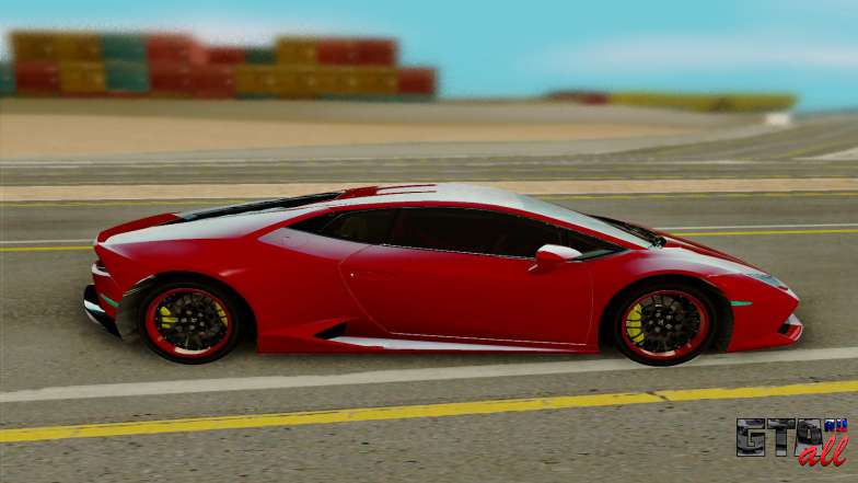 Lamborghini Huracan для GTA San Andreas - вид сбоку