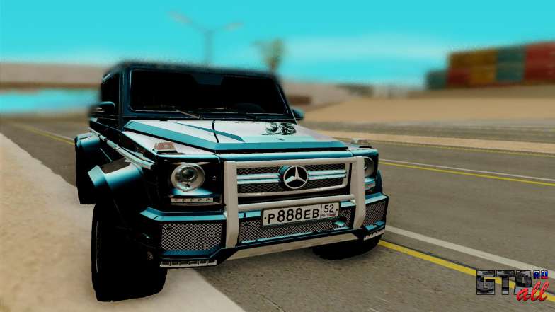 Mersedes Benz G65 6x6 для GTA San Andreas - вид спереди