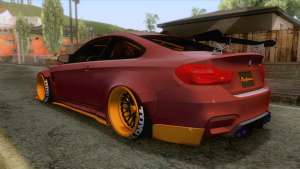 BMW M4 F82 GTS LB Performance 2015 для GTA San Andreas - вид сзади