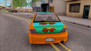 Mitsubishi Lancer Evo 8 High School DxD Itasha для GTA San Andreas - вид сзади