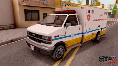 Brute Ambulance GTA V для GTA San Andreas - вид спереди