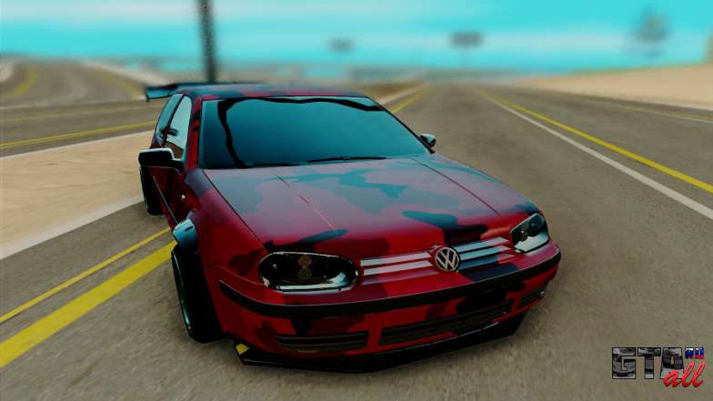 Volkswagen Golf IV для GTA San Andreas - вид спереди