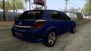 Opel Astra H для GTA San Andreas - вид сзади