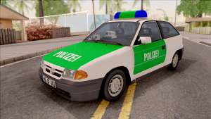 Opel Astra F Polizei для GTA San Andreas - вид спереди