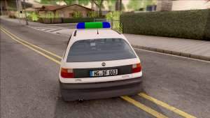 Opel Astra F Polizei для GTA San Andreas - вид сзади