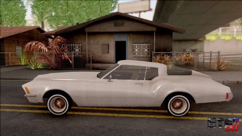 Buick Riviera 1972 Boattail Lowrider Gray ля GTA San Andreas - вид сбоку