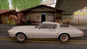 Buick Riviera 1972 Boattail Lowrider Gray ля GTA San Andreas - вид сбоку