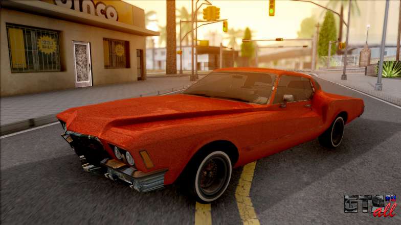 Buick Riviera 1972 Boattail Lowrider Red для GTA San Andreas - вид спереди