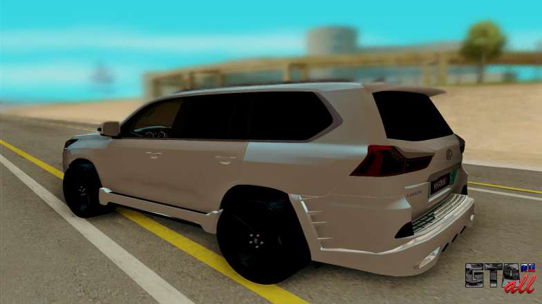 Lexus Lx570 KHAN III для GTA San Andreas - вид сзади