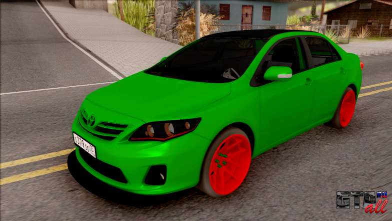 Toyota Corolla Green Edition для GTA San Andreas - вид спереди