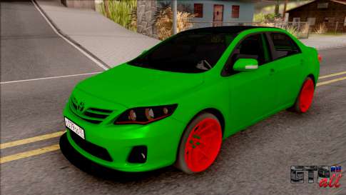 Toyota Corolla Green Edition для GTA San Andreas - вид спереди