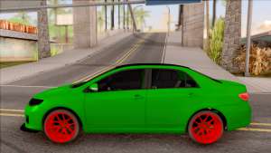 Toyota Corolla Green Edition для GTA San Andreas - вид сбоку