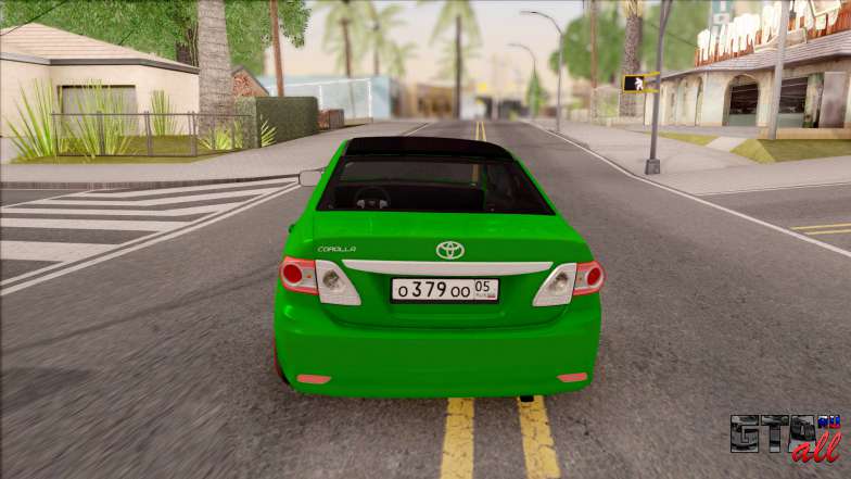 Toyota Corolla Green Edition для GTA San Andreas - вид сзади