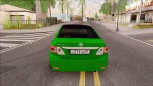 Toyota Corolla Green Edition для GTA San Andreas - вид сзади