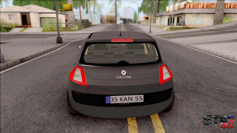 Renault Megane Authentique для GTA San Andreas - вид сзади