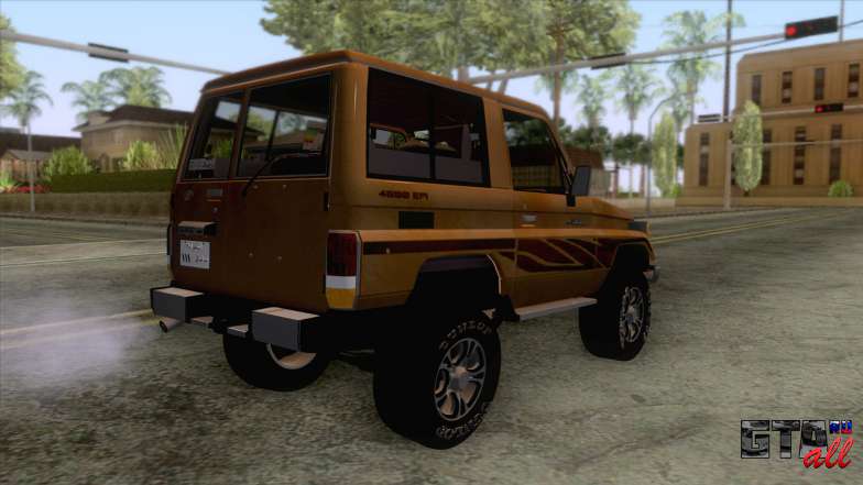 Toyota Land Cruiser FJ70 2005 для GTA San Andreas - вид сзади