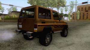 Toyota Land Cruiser FJ70 2005 для GTA San Andreas - вид сзади