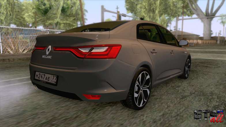 Renault Megane 4 Sedan 2017 для GTA San Andreas - вид сзади