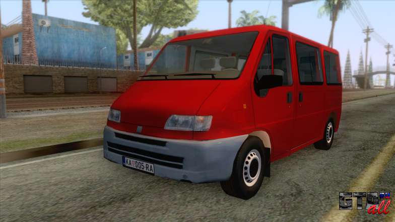 Fiat Ducato Mk2 1999 для GTA San Andreas - вид спереди