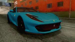 Ferrari 812 Superfast 2017 v1 для GTA San Andreas - вид спереди