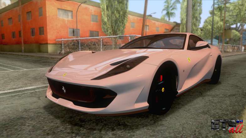 Ferrari 812 Superfast 2017 v2 для GTA San Andreas - вид спереди