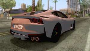 Ferrari 812 Superfast 2017 v2 для GTA San Andreas - вид сзади