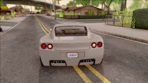 GTA IV Dewbauchee Super GT для GTA San Andreas - вид сзади