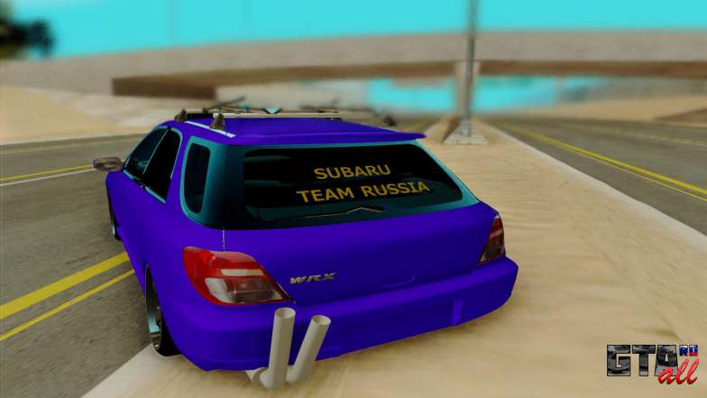 Subaru Impreza WRX для GTA San Andreas - вид сзади