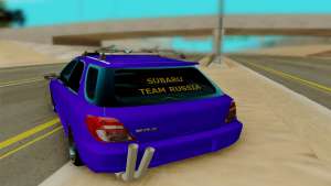 Subaru Impreza WRX для GTA San Andreas - вид сзади