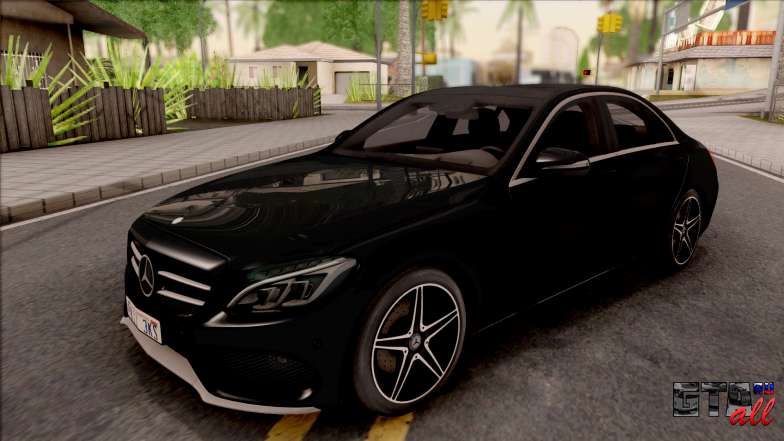 Mercedes-Benz C250 AMG Line v2 для GTA San Andreas - вид спереди