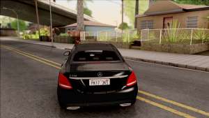 Mercedes-Benz C250 AMG Line v2 для GTA San Andreas - вид сзади