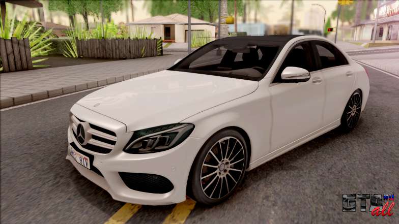 Mercedes-Benz C250 AMG Line v1 для GTA San Andreas - вид спереди