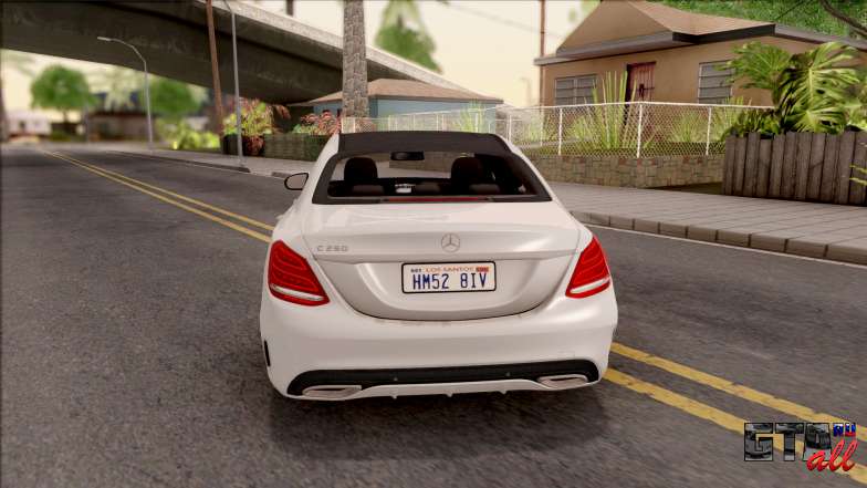 Mercedes-Benz C250 AMG Line v1 для GTA San Andreas - вид сзади