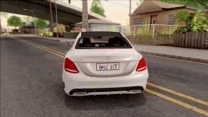 Mercedes-Benz C250 AMG Line v1 для GTA San Andreas - вид сзади