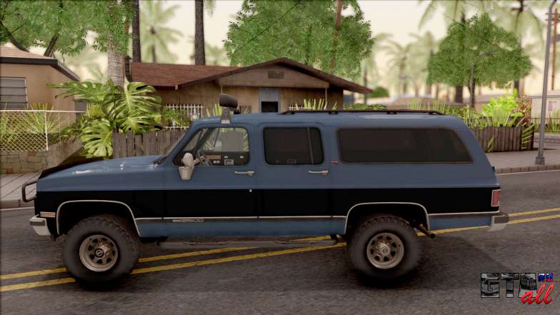 GMC Suburban 1989 HQLM для GTA San Andreas - вид сбоку