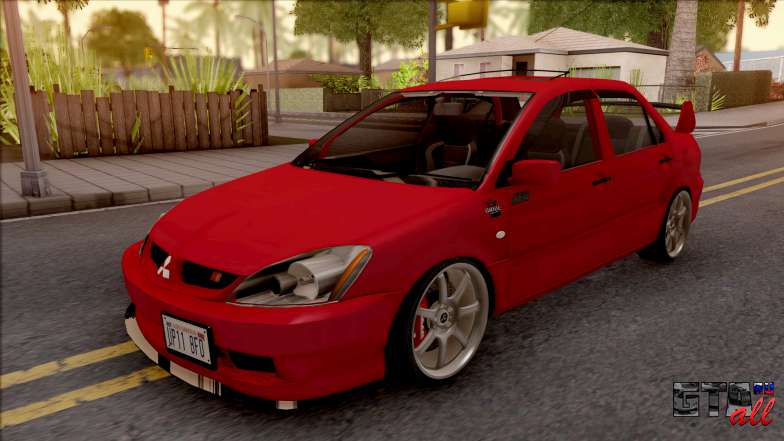 Mitsubishi Lancer Ralliart 2007 для GTA San Andreas - вид спереди