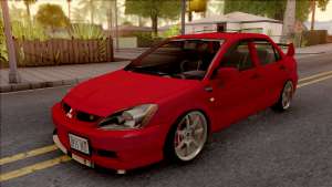 Mitsubishi Lancer Ralliart 2007 для GTA San Andreas - вид спереди