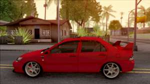 Mitsubishi Lancer Ralliart 2007 для GTA San Andreas - вид сбоку